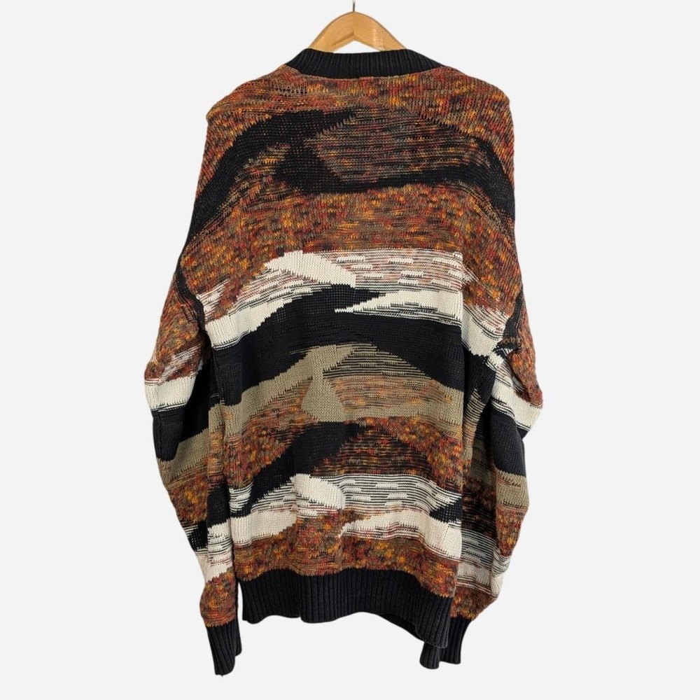 London Fog Vintage Cotton Cardigan Multicolor USA XLT - Picture 3 of 7